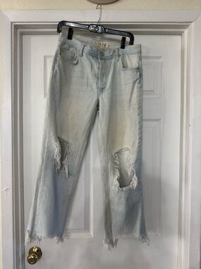 We The Free Distressed Straight Leg Jeans